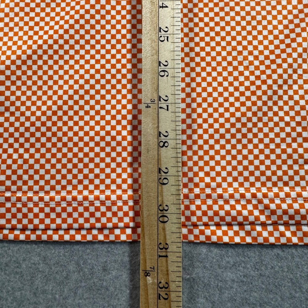 Vol Traditions Polo Men M Orange Checkered Performance Tennessee Smokey Logo - Picture 8 of 11